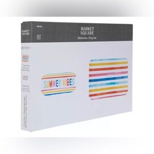 NWT Summer Vibes Striped Trays